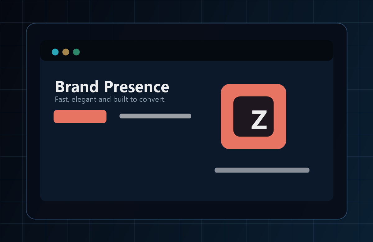Digital branding website concept