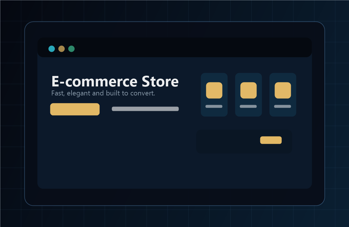 Modern e-commerce website concept