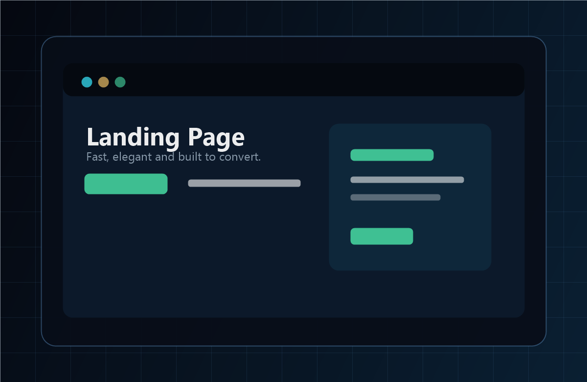 Conversion landing page concept
